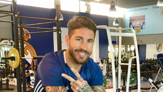 Sergio Ramos durante un entrenamiento Sergio Ramos durante un entrenamiento