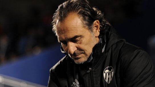 Cesare Prandelli,durante un partido con el Valencia CF 