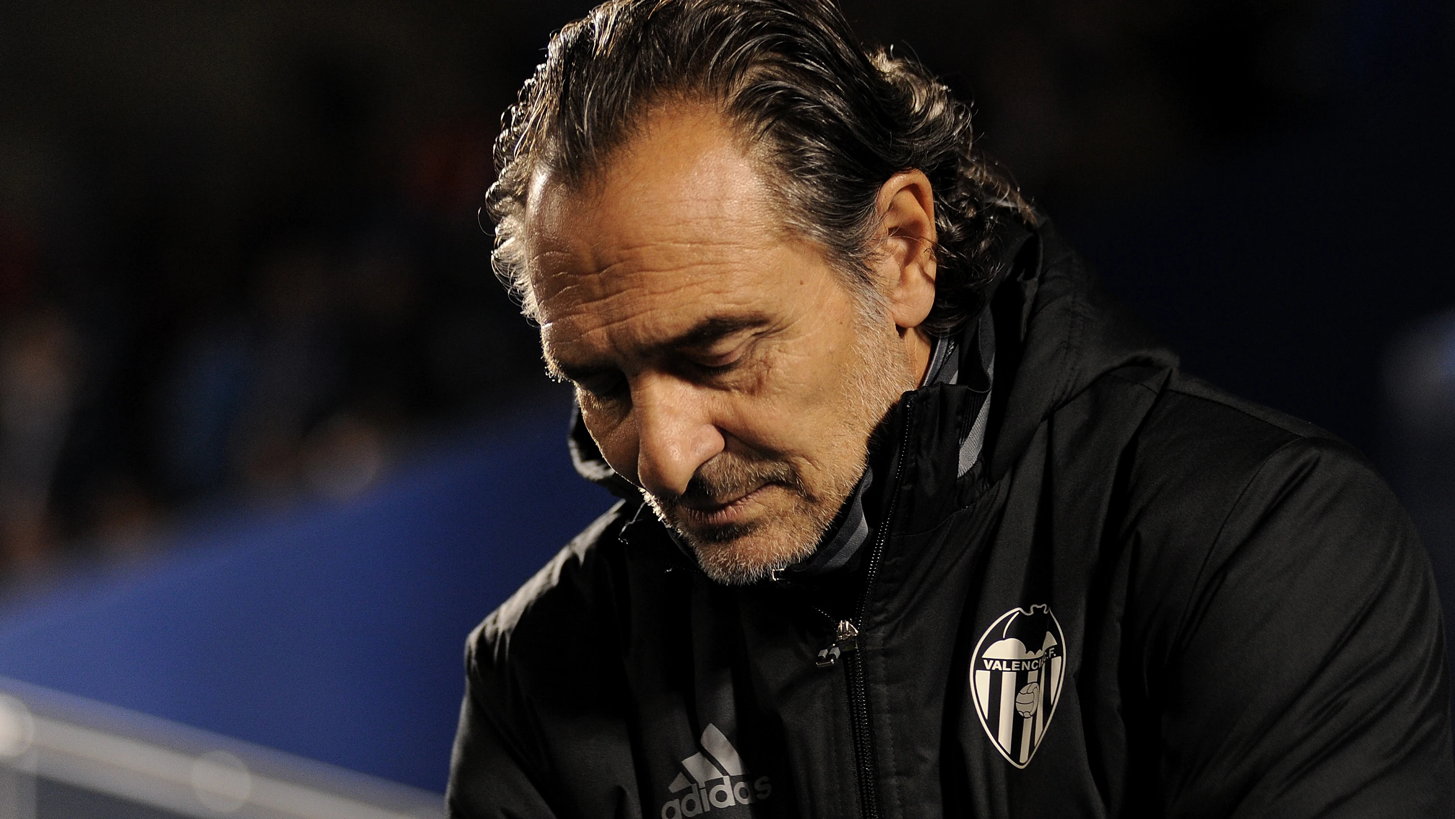 Cesare Prandelli,durante un partido con el Valencia CF Cesare Prandelli,durante un partido con el Valencia CF