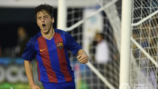 Xavi Planas celebra un gol en la final de LaLiga Promises Xavi Planas celebra un gol en la final de LaLiga Promises