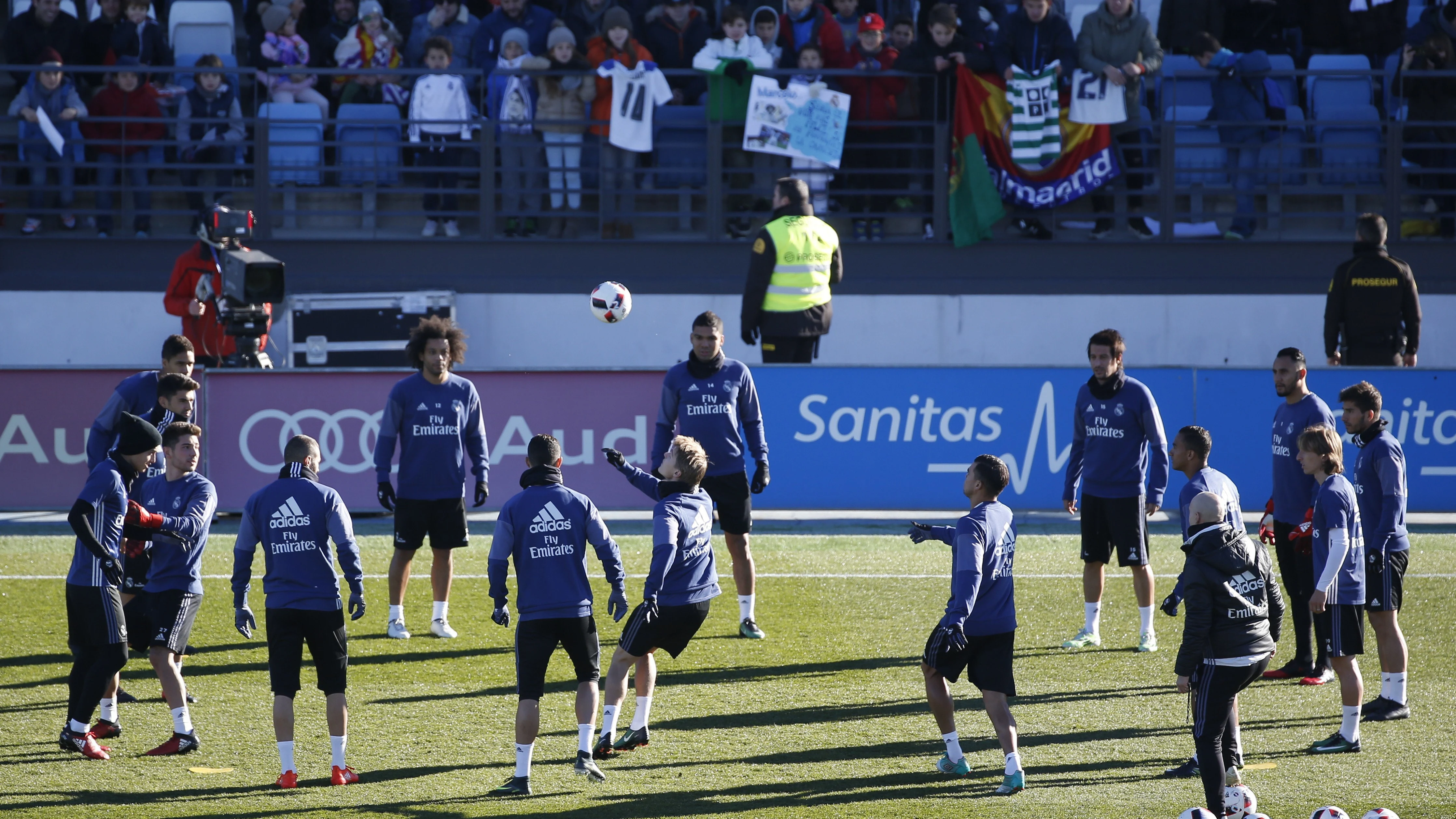 Los jugadores del Real Madrid, en el Alfredo di Stefano