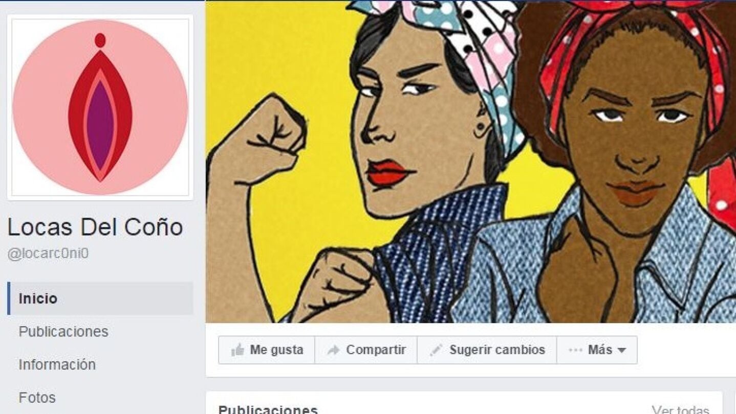 Inicio de la p&aacute;gina de Facebook feminista Locas del Co&ntilde;o