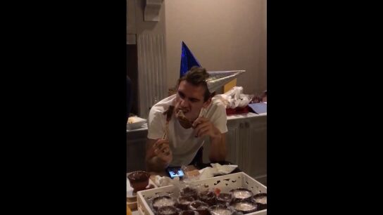 Griezmann, durante el Mannequin Challenge