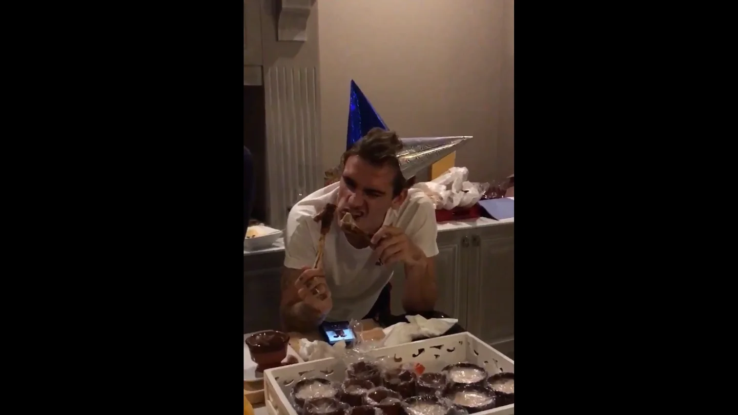 Griezmann, durante el Mannequin Challenge Griezmann, durante el Mannequin Challenge