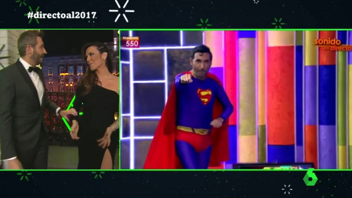 Frank Blando e Irene Junquera en las Campanadas de laSexta