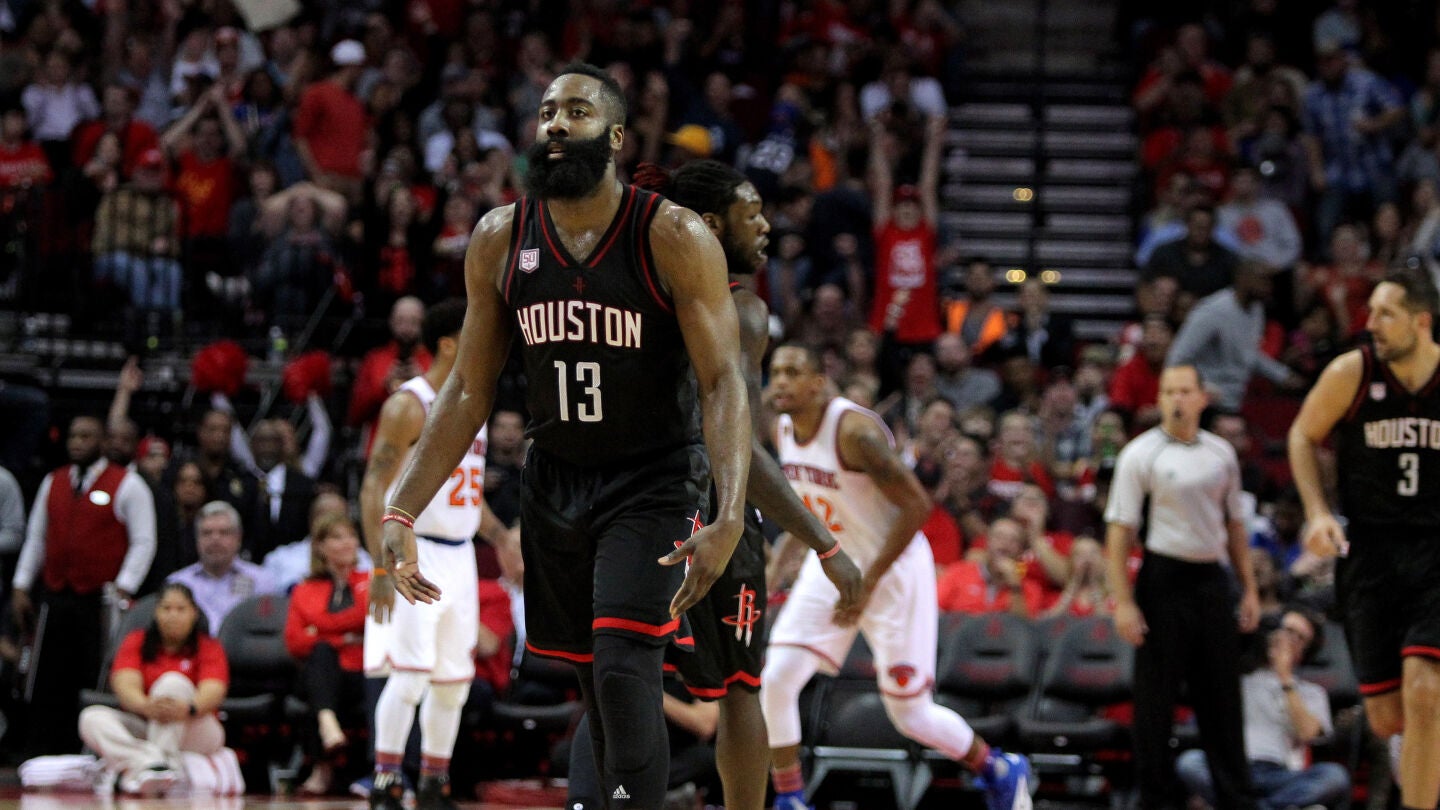 James Harden, durante el partido contra los Knicks