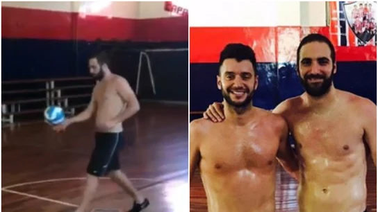 Higuaín, durante sus vacaciones Higuaín, durante sus vacaciones