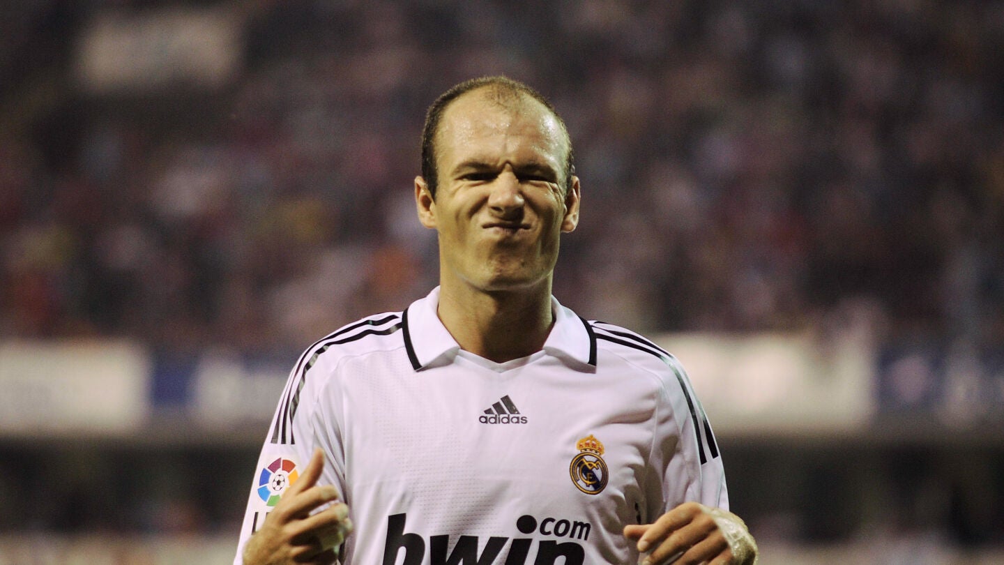 Arjen Robben, durante su etapa en el Real Madrid