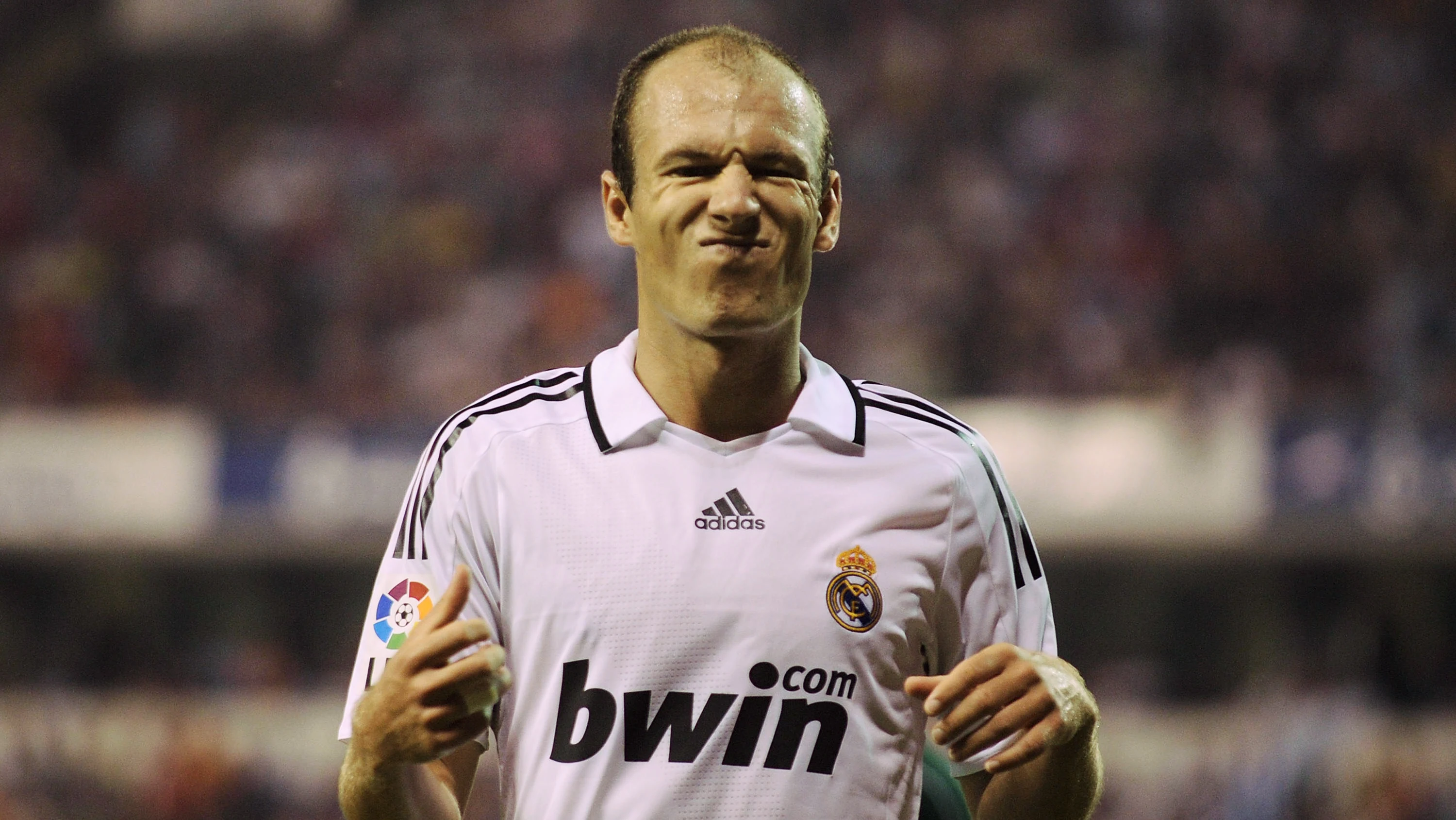 Arjen Robben, durante su etapa en el Real Madrid