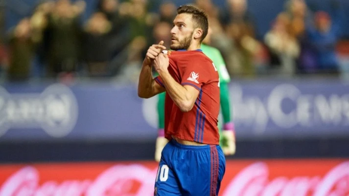 Clerc celebra su gol frente al Valencia en el descuento