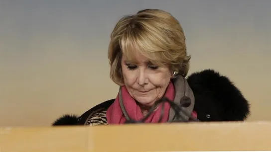 Esperanza Aguirre, durante una rueda de prensa Esperanza Aguirre, durante una rueda de prensa
