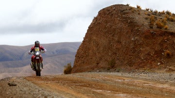 Ricky Brabec, en una etapa del Dakar