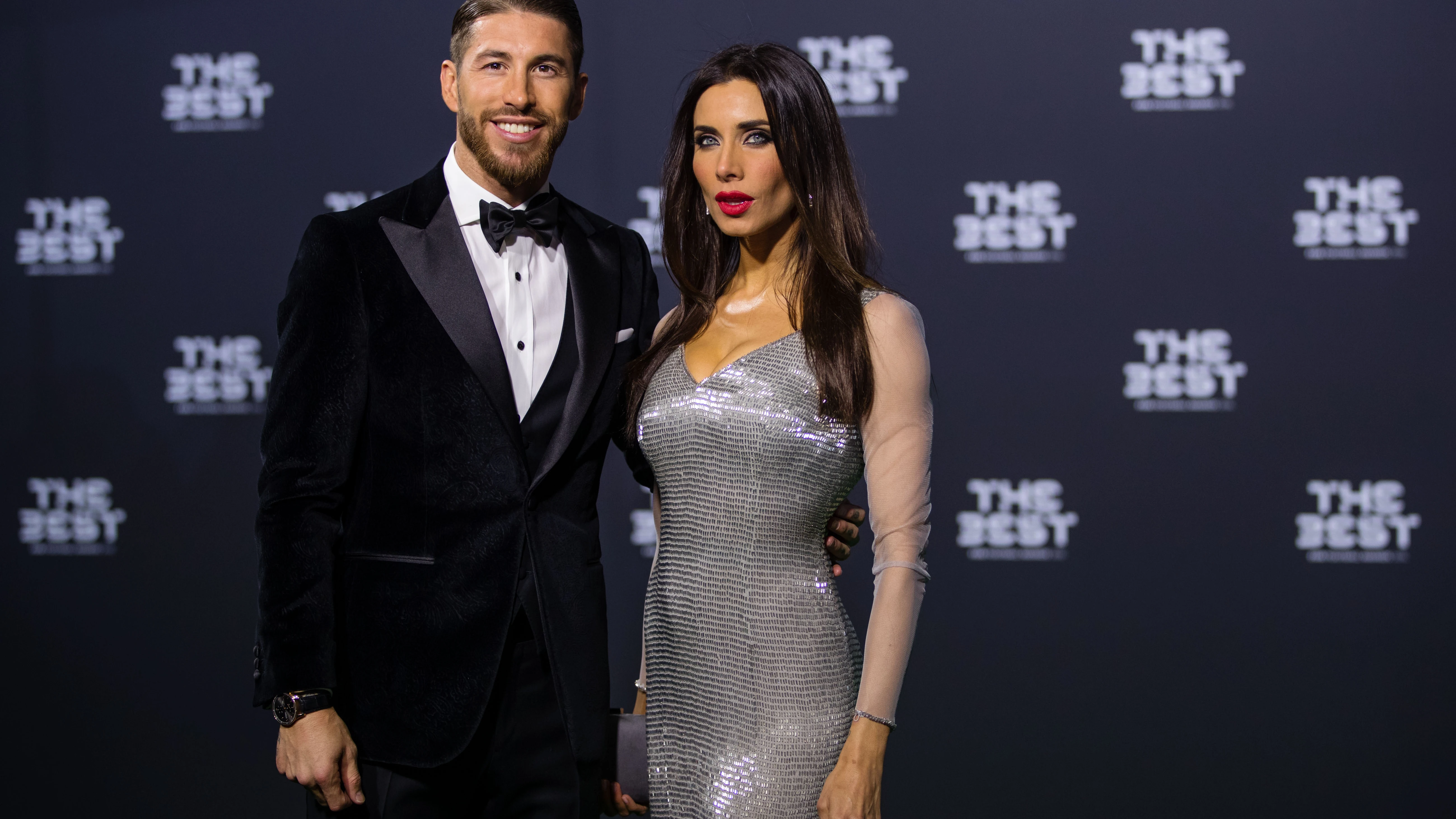 Sergio Ramos con Pilar Rubio en los premios 'The Best'