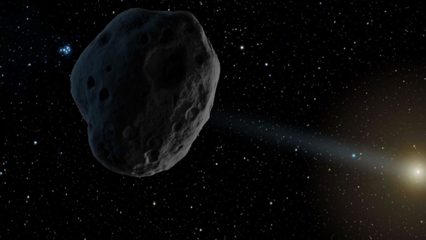 Recreaci&oacute;n de un asteroide