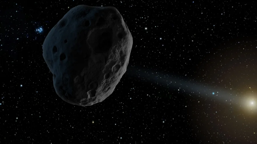 Recreación de un asteroide