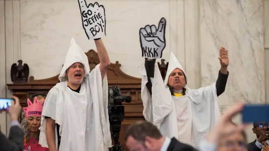 Manifestantes en el Senado de EEUU Manifestantes en el Senado de EEUU