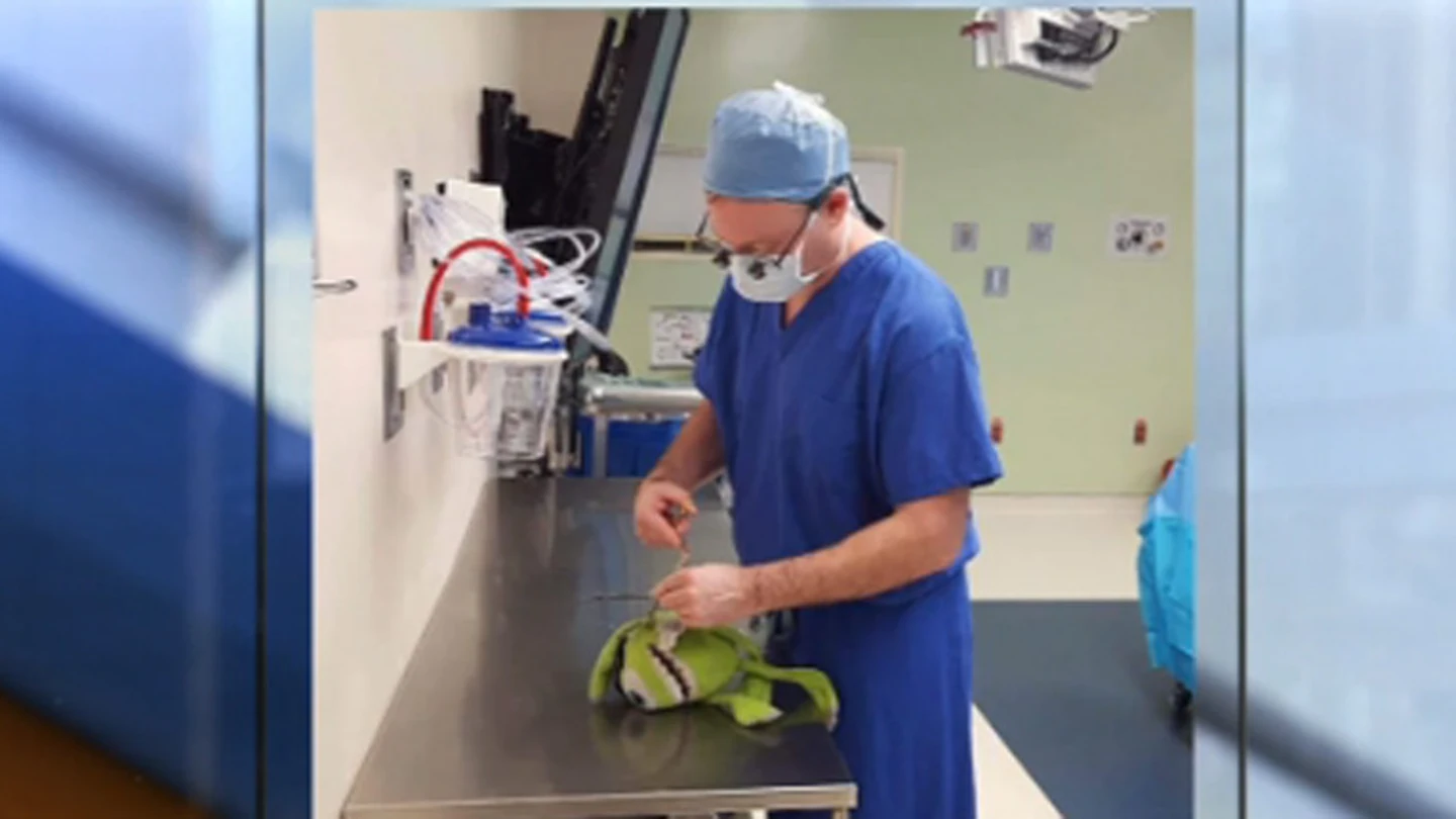El doctor Groth operando al juguete de su paciente El doctor Groth operando al juguete de su paciente