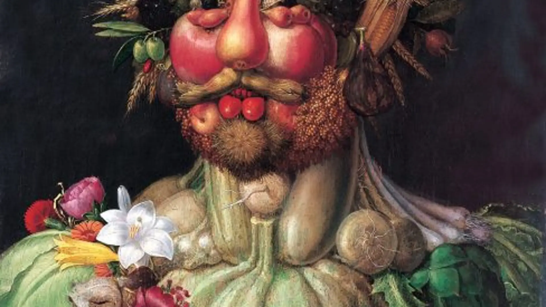 Retrato de Rodolfo II en traje de Vertumno” de Giuseppe Arcimboldo (1590-1591)