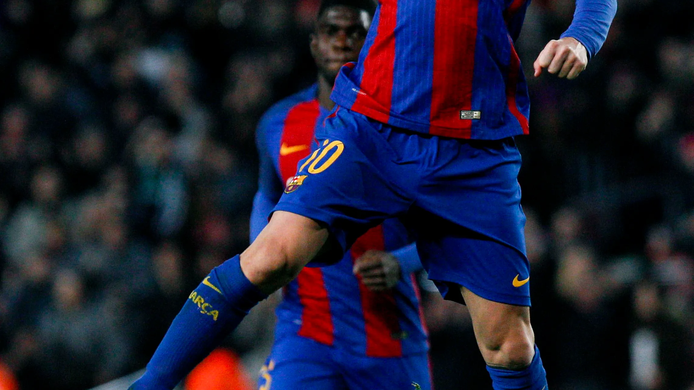 Leo Messi celebra eufórico su gol Leo Messi celebra eufórico su gol