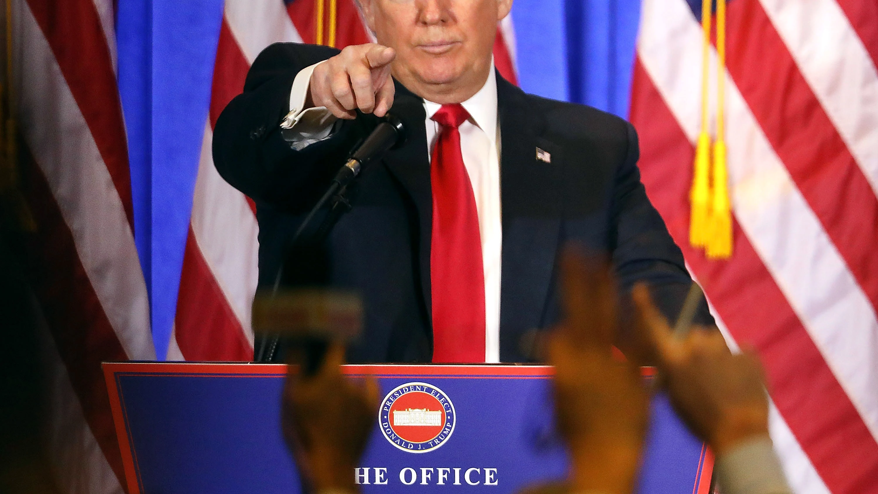 Donald Trump, durante su rueda de prensa