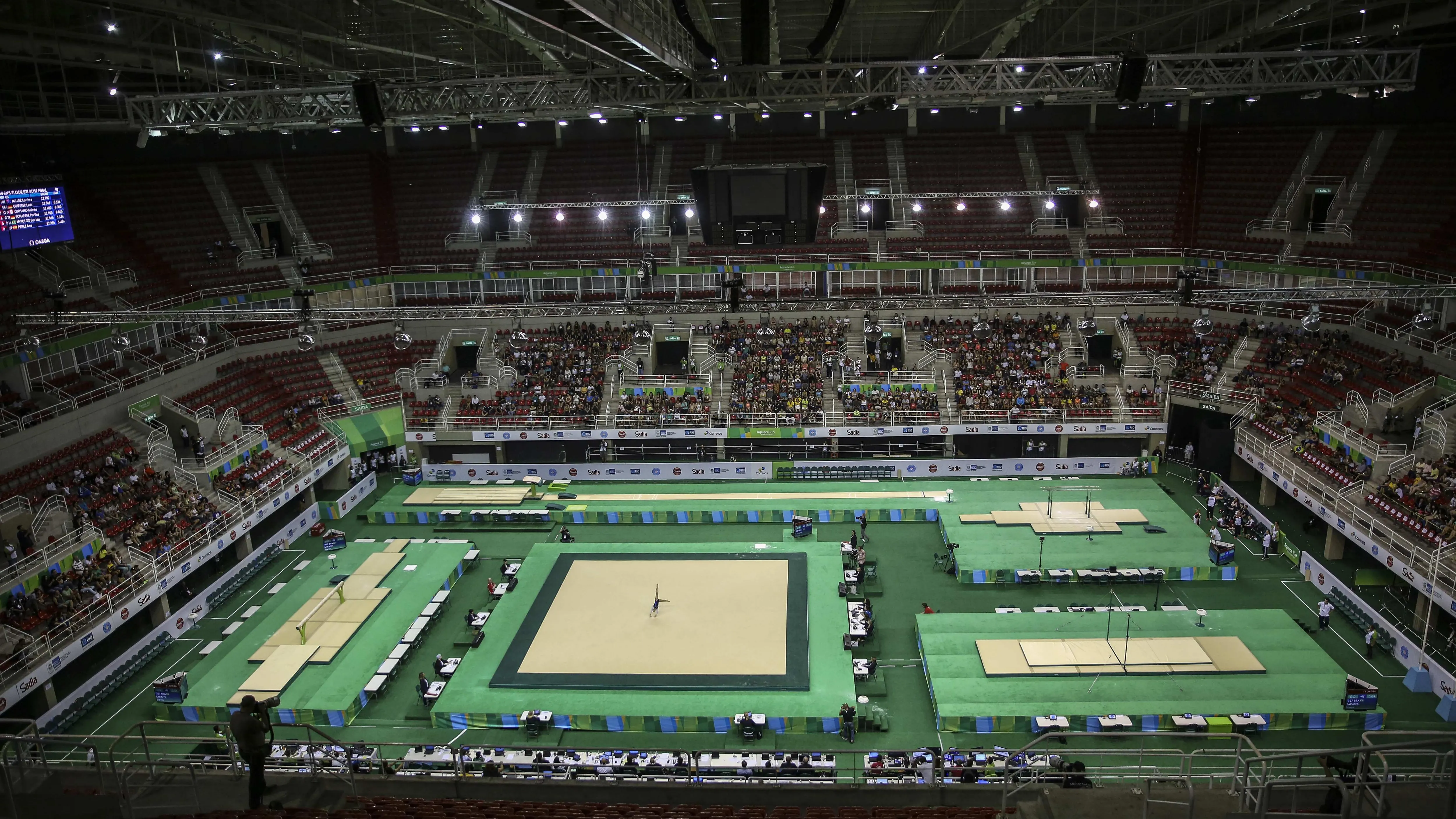 Vista de una pista de gimnasia en Estados Unidos