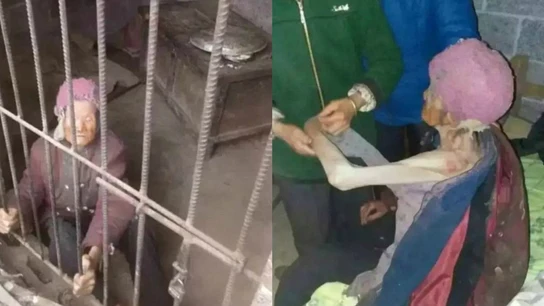 La anciana encerrada en la celda La anciana encerrada en la celda