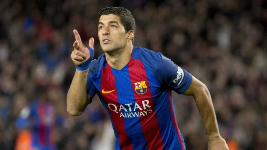 Luis Suárez celebra un gol con el Barcelona Luis Suárez celebra un gol con el Barcelona