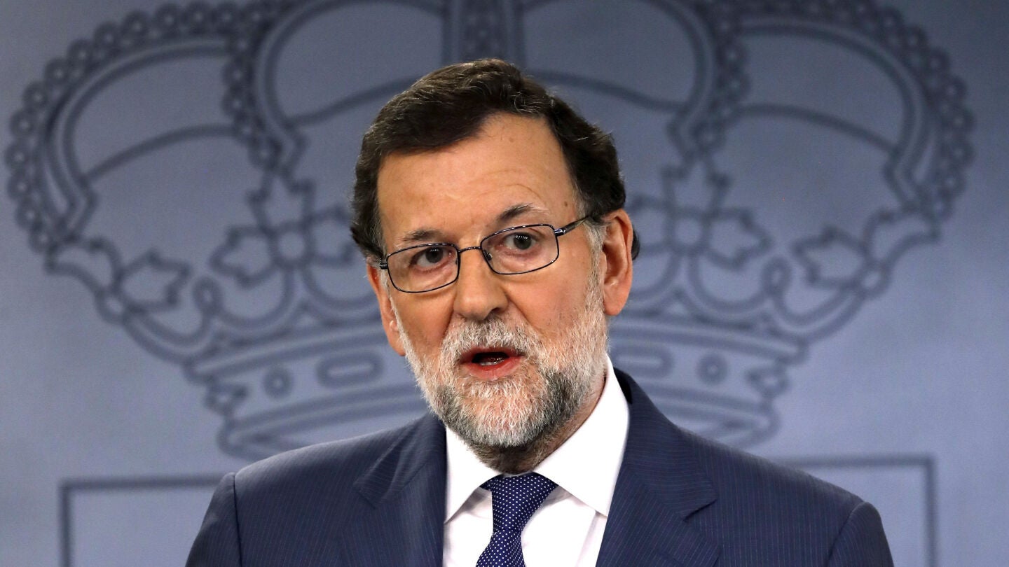 Mariano Rajoy, durante una rueda de prensa