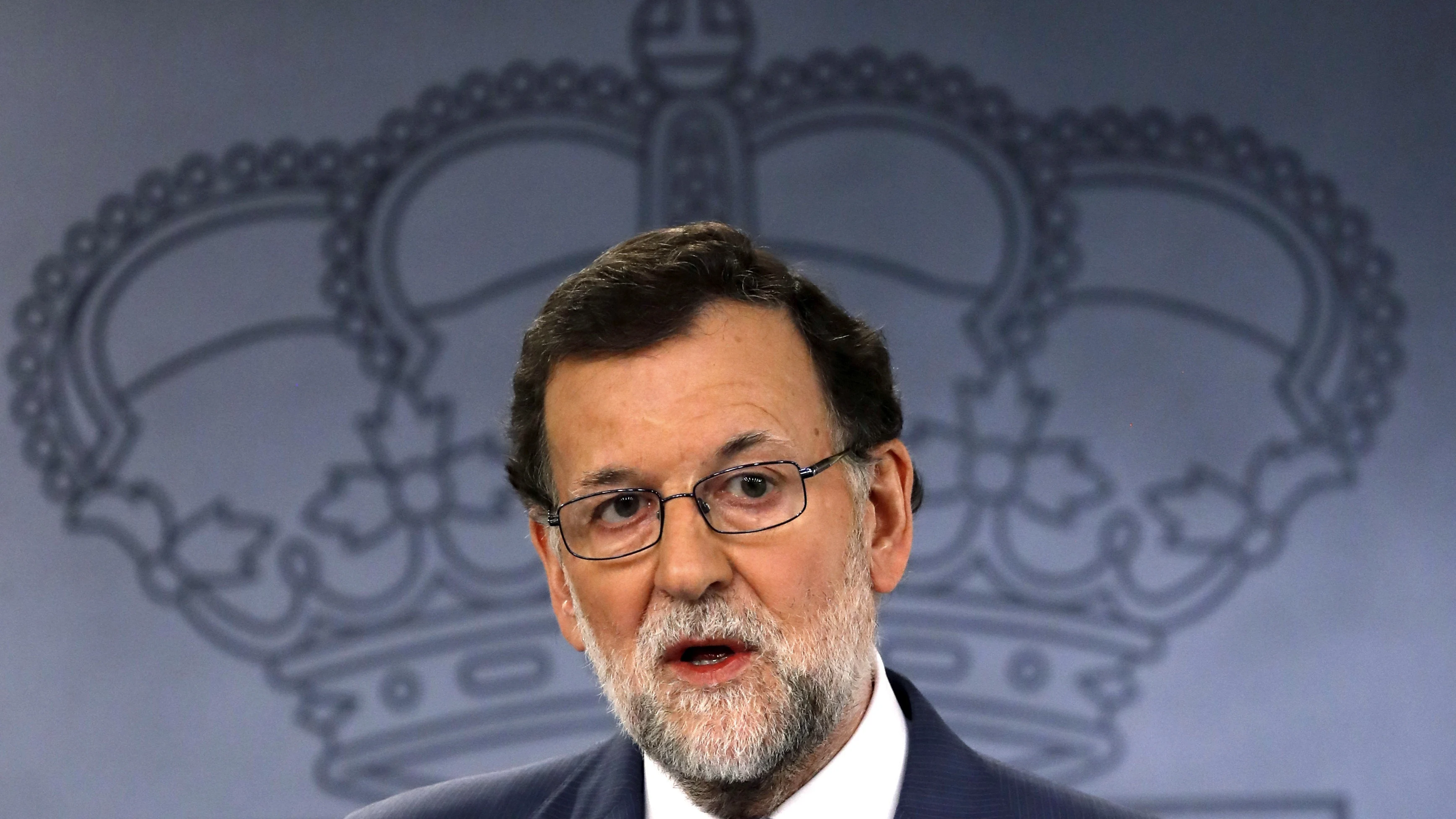 Mariano Rajoy, durante una rueda de prensa