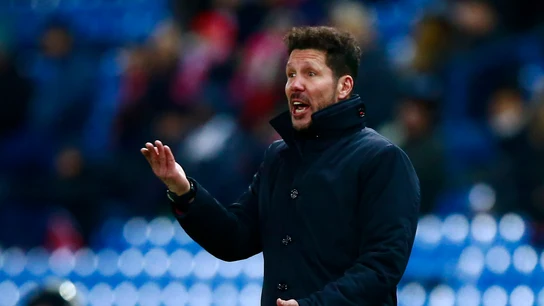 Simeone durante el partido Simeone durante el partido