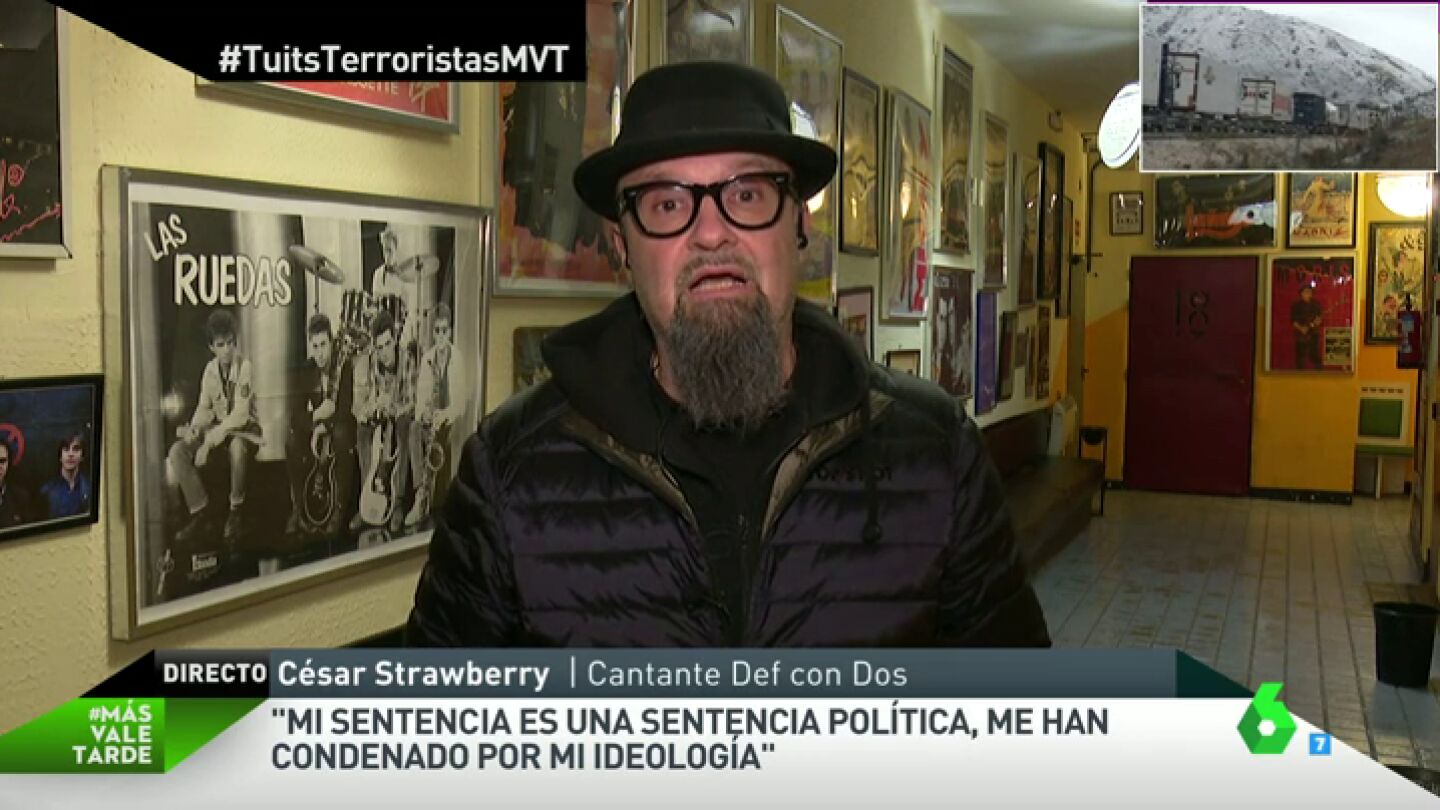 Frame 356.444693 de: C&eacute;sar Strawberry: "Mi sentencia es una sentencia pol&iacute;tica. Me han condenado por mi ideolog&iacute;a"