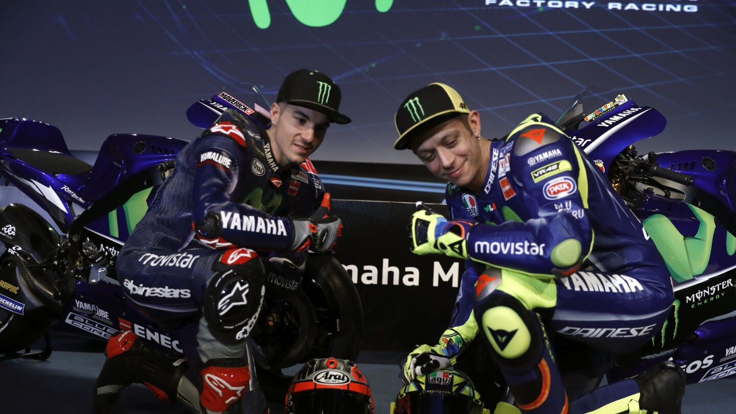 Valentino Rossi con Maverick Vi&ntilde;ales