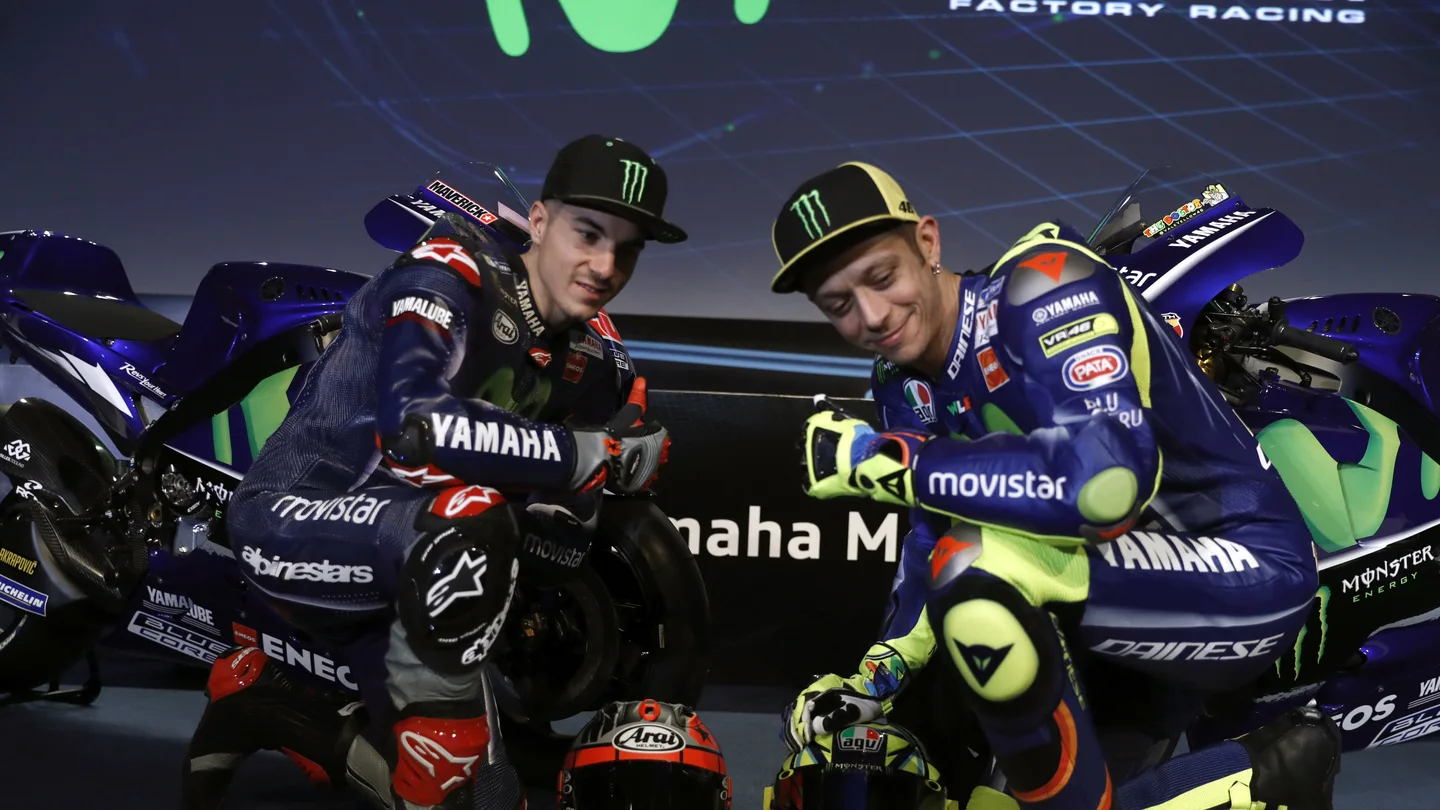 Valentino Rossi con Maverick Viñales Valentino Rossi con Maverick Viñales