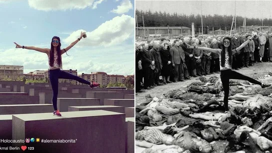 Uno de los montajes del artista judío que ha impulsado la página 'Yolocausto' Uno de los montajes del artista judío que ha impulsado la página 'Yolocausto'