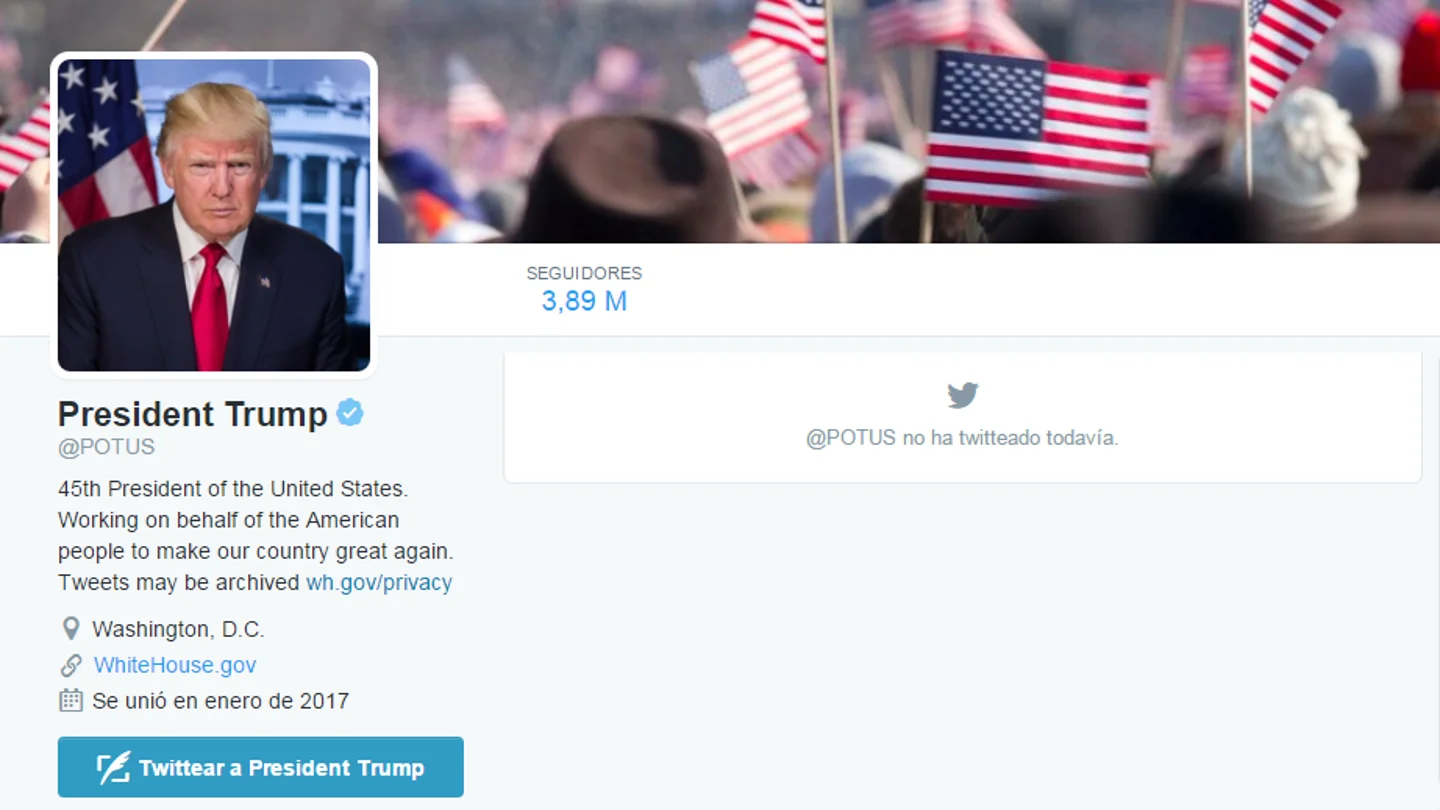 @POTUS, la nueva cuenta de Twitter del presidente Donald Trump @POTUS, la nueva cuenta de Twitter del presidente Donald Trump