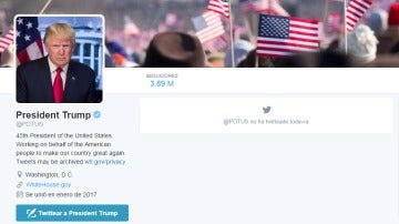 @POTUS, la nueva cuenta de Twitter del presidente Donald Trump