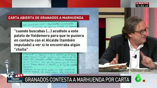 Frame 63.955862 de: Marhuenda responde a la carta abierta de Granados: "Como todo mentiroso, cuenta parte de verdad y de mentira" Frame 63.955862 de: Marhuenda responde a la carta abierta de Granados: "Como todo mentiroso, cuenta parte de verdad y de mentira"
