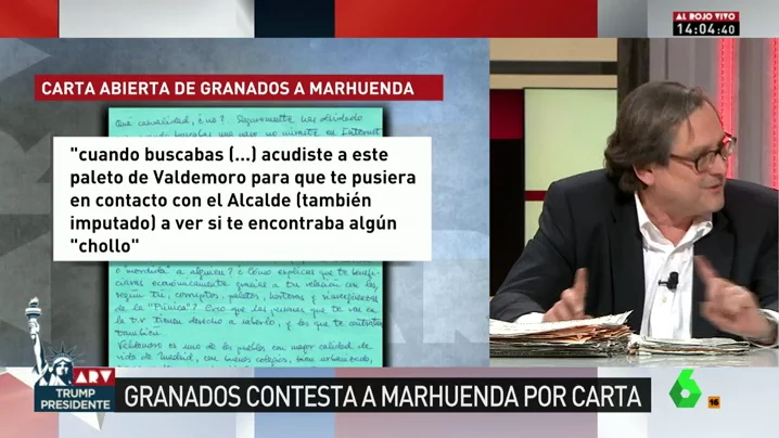 Frame 63.955862 de: Marhuenda responde a la carta abierta de Granados: "Como todo mentiroso, cuenta parte de verdad y de mentira"