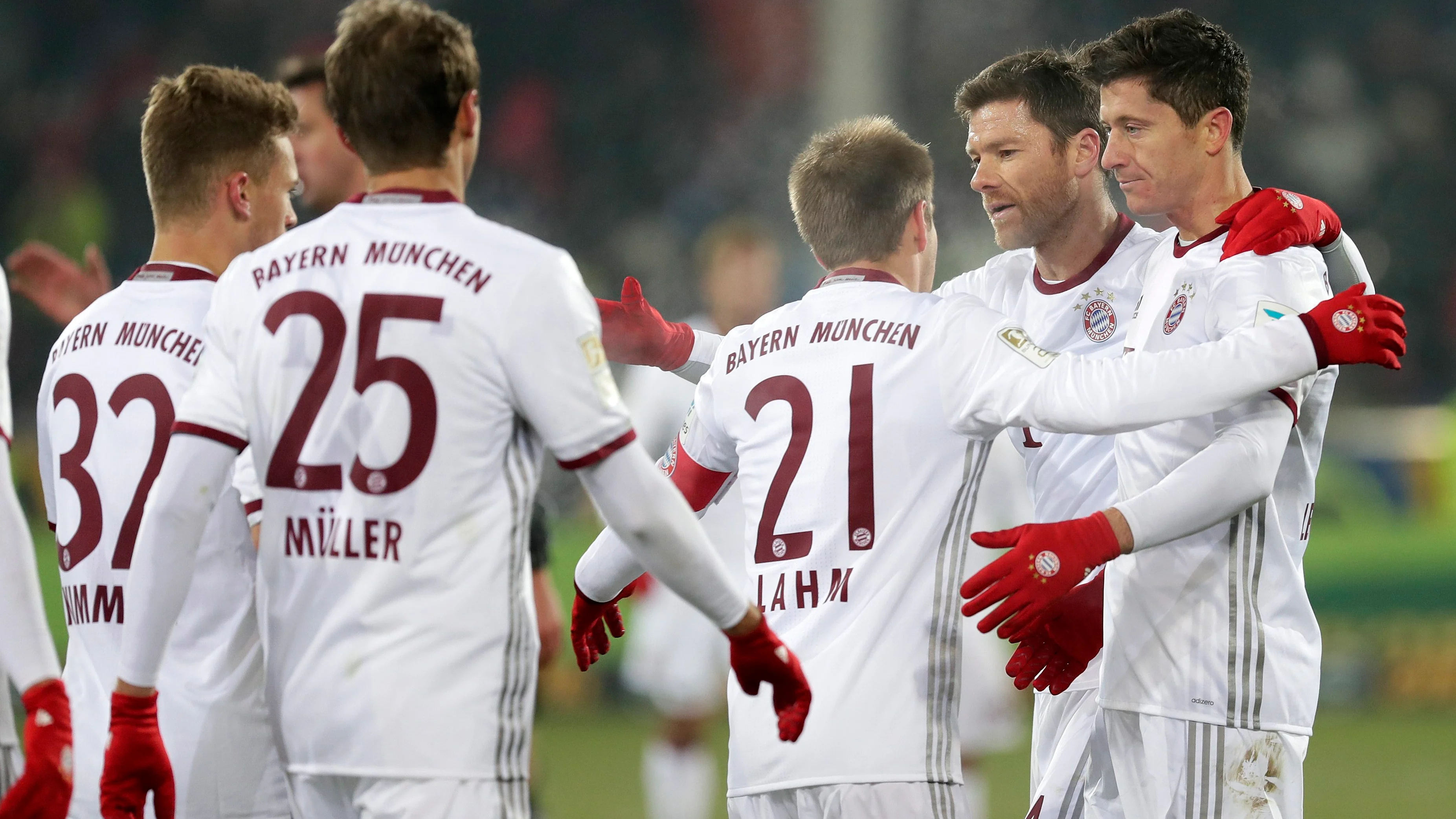 El Bayern celebrando uno de los goles