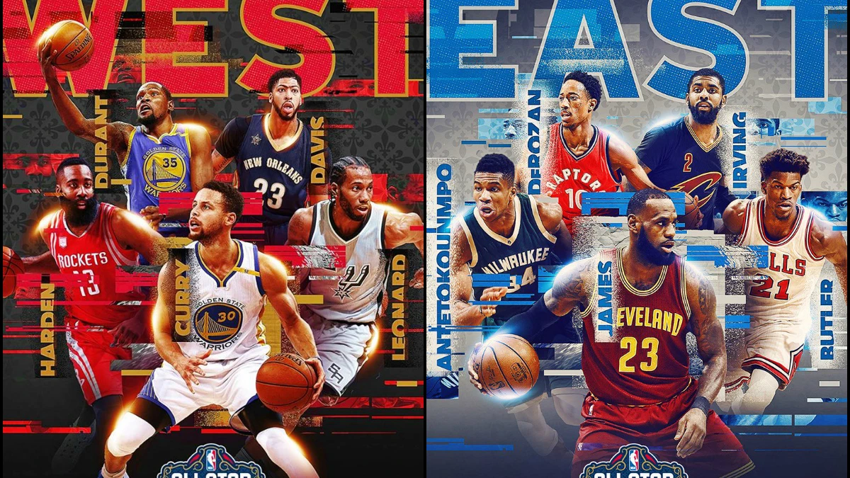 Los titulares del All Star Game 2017 de la Conferencia Oeste y de la Conferencia Este