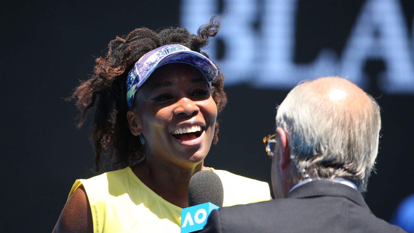 Venus Williams, despu&eacute;s de un partido del Open de Australia