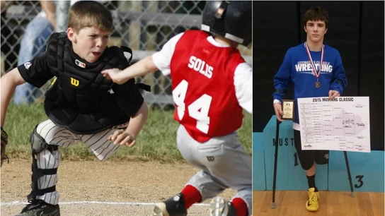 Adam Bender, el joven que lleva desde los ocho años jugando al béisbol con una pierna Adam Bender, el joven que lleva desde los ocho años jugando al béisbol con una pierna