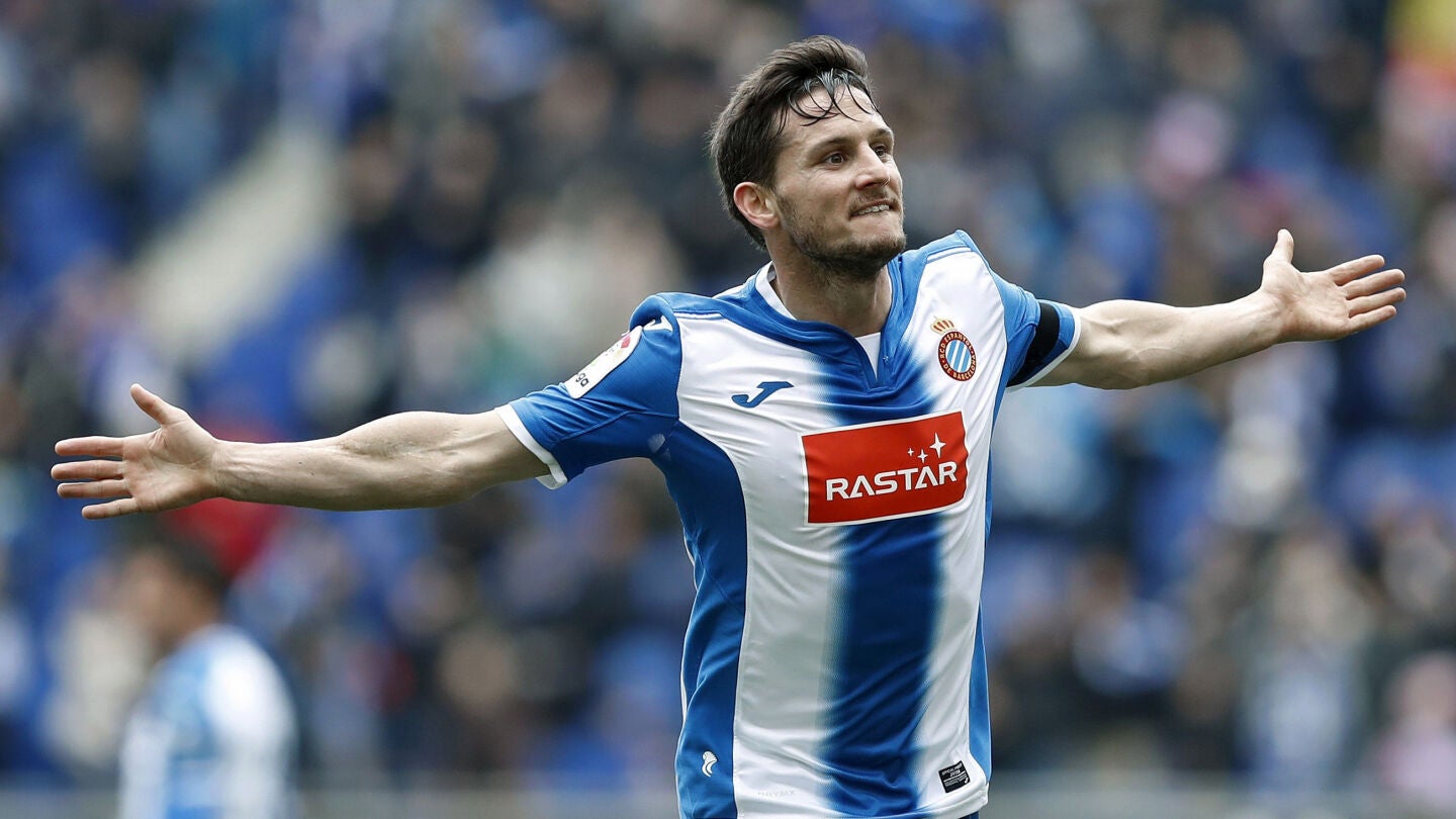 Piatti celebra el segundo gol del Espanyol contra el Granada