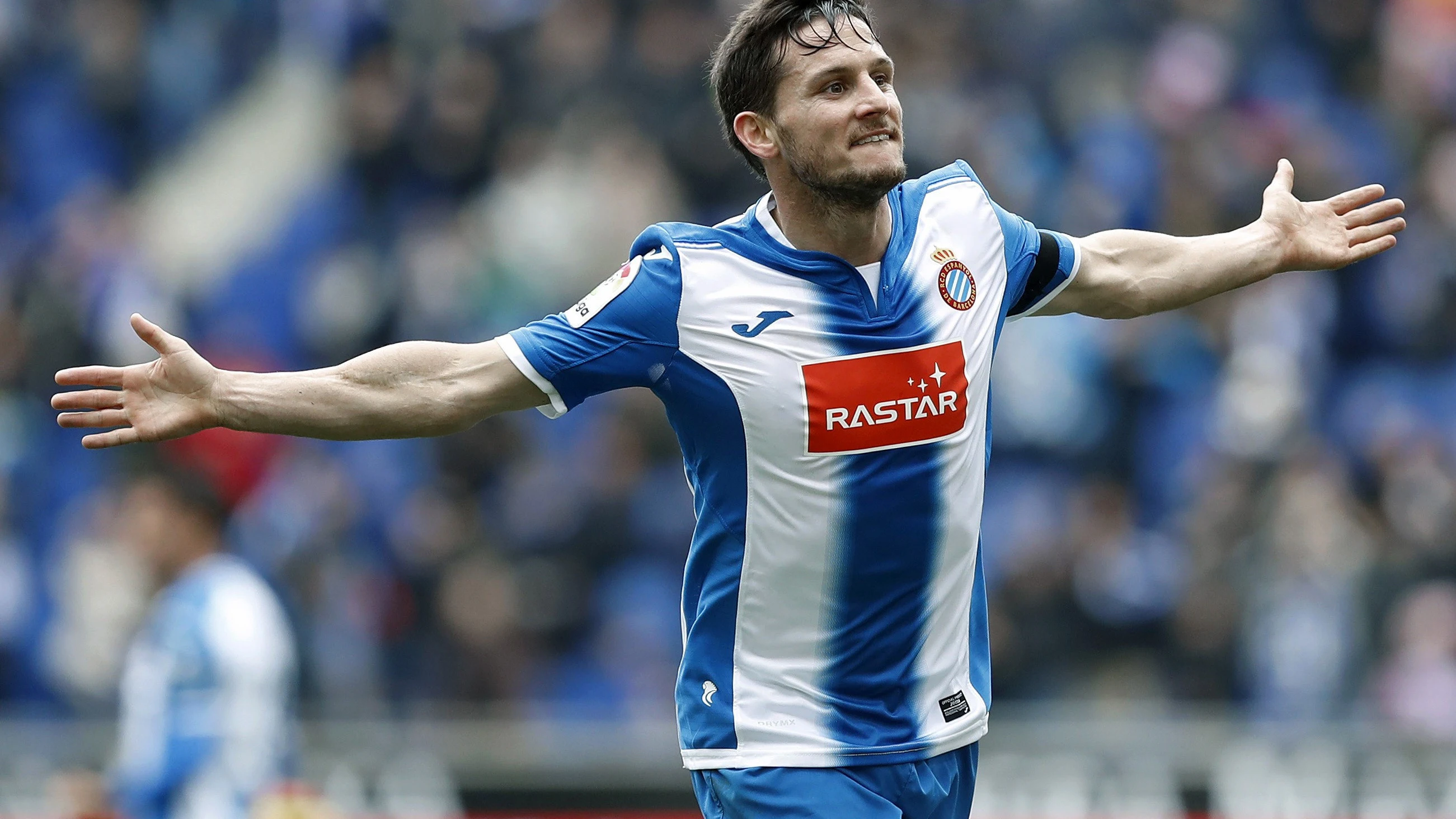 Piatti celebra el segundo gol del Espanyol contra el Granada