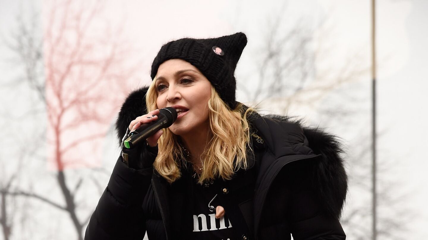 Madonna durante su actuaci&oacute;n en la Marcha de las Mujeres contra Trump
