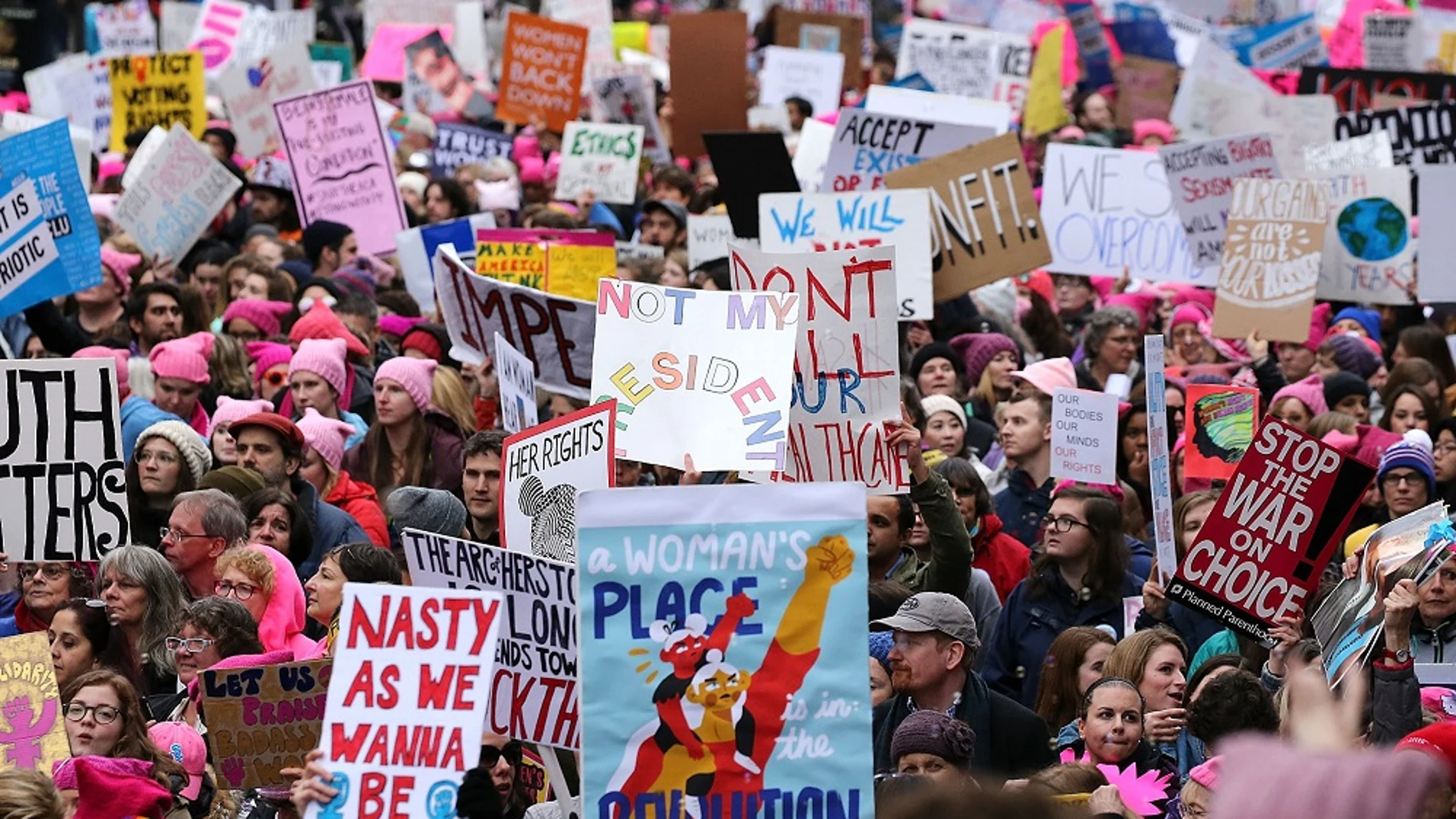 Marcha de las Mujeres en Washington contra Trump