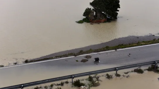 Campos y una carretera inundados en el municipio de Montuiri (Mallorca) que ha quedado incomunicado debido a las fuertes lluvias en la isla Campos y una carretera inundados en el municipio de Montuiri (Mallorca) que ha quedado incomunicado debido a las fuertes lluvias en la isla