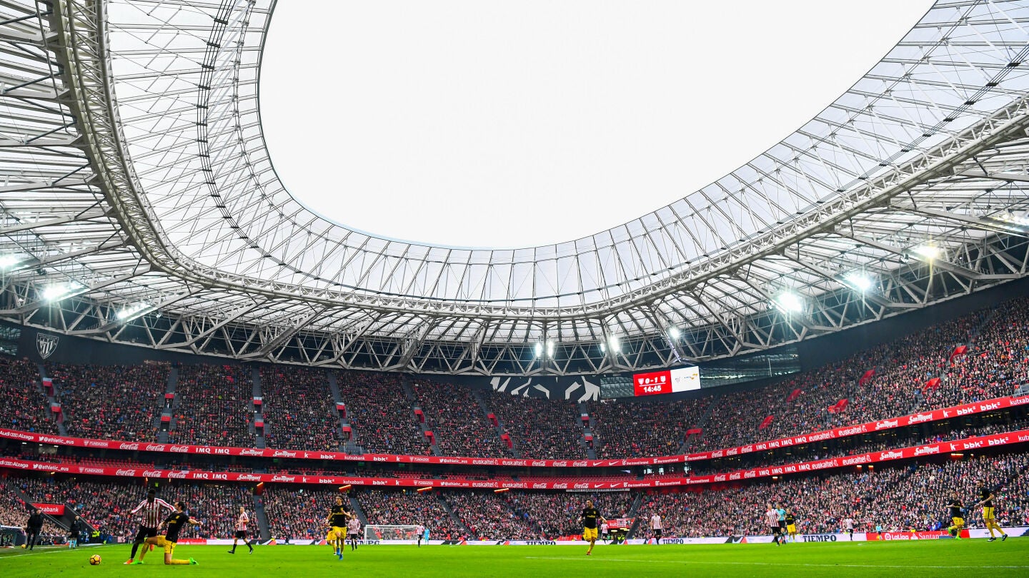 San Mam&eacute;s, durante el Athletic-Atl&eacute;tico de Madrid