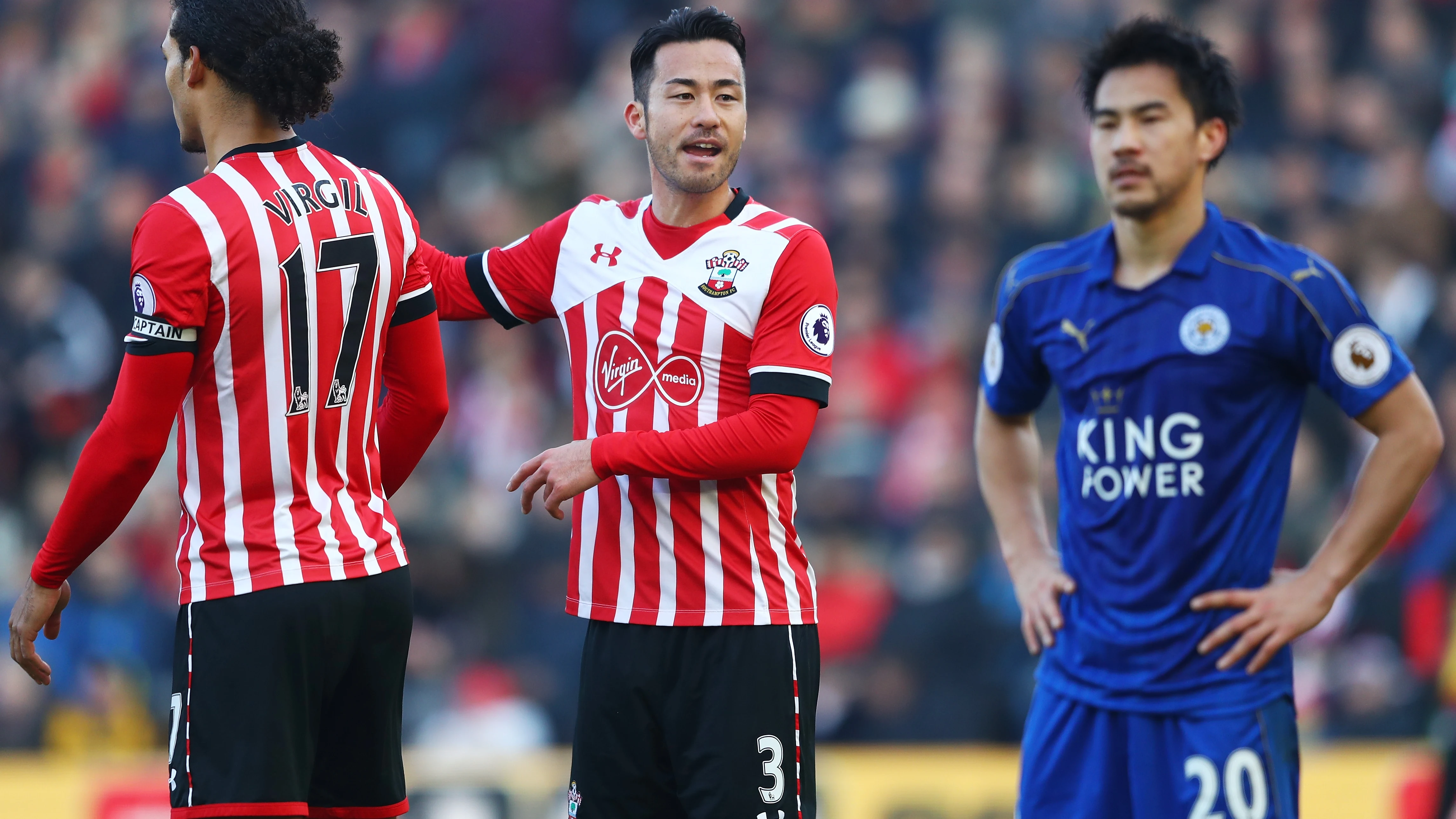 El Southhampton celebrando uno de sus goles frente al Leicester