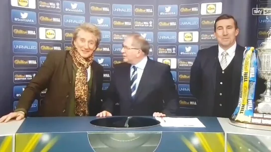 Rod Stewart, alegre en el sorteo de la Copa de Escocia Rod Stewart, alegre en el sorteo de la Copa de Escocia
